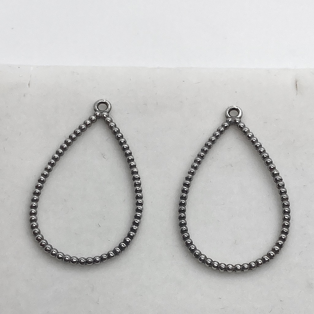 Pandora 925 Sterling Compose Tear Drop Dangle Earrings Charm #290640 | 1.5” L